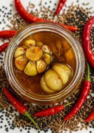 أچار ثوم عربي Garlic Achaar Arabic Style